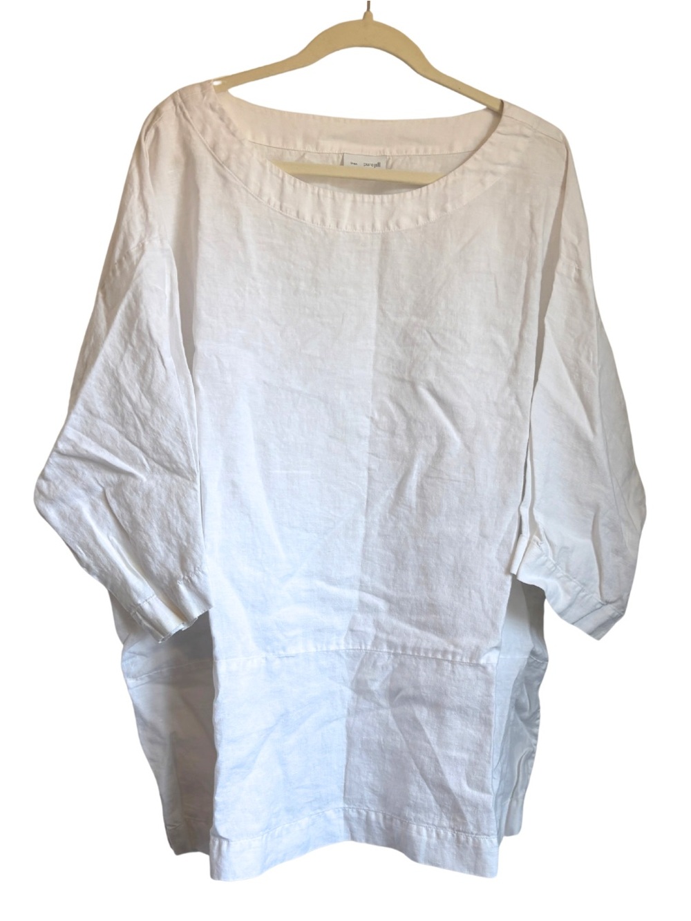 Pure Jill 100% Linen Tunic Top – White – Women's 3X